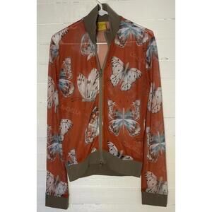 Juliet Johnstone Coachella Butterfly sheer zip up, women’s size XXL